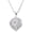 Silver, variant on Men's Stainless Steel Iced CZ Lion Head Pendant, 24 inch Box Chain Necklace SCP 5006 G