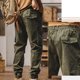 thumbnail image 3 of Pantalones largos para hombre, cintura elástica, transpirables, cómodos, suaves, informales, de playa, de poliéster, 3 of 4