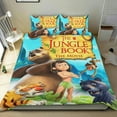 thumbnail image 1 of El Libro de la Selva Conjunto de sábanas temático, trío de piezas, cómodo y amigable con la piel, diseño único, regalo de decoración para el hogar para familiares, amigos y fans,173cm *218cm, 1 of 6