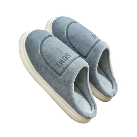 

SIMANLAN Womens Breathable House Slippers Plush Clog Slipper Indoor Casual Winter Warm Bedroom Shoes Gray 8.5-9
