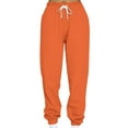 thumbnail image 3 of Bellella Ladies Two Piece Outfit Long Sleeve Tracksuit Set Solid Color Jogger Sets V Neck Sweatshirt And Sweatpants Sweatsuits Orange M, 3 of 5