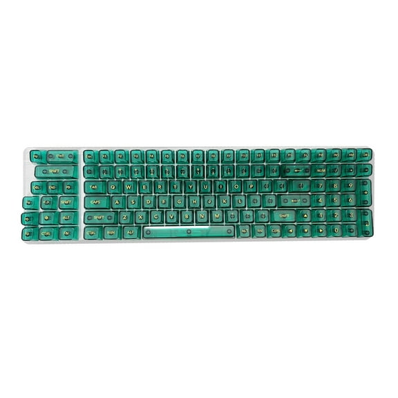 Transparently Green PC Keycap Set for 115Keys OEM Profile Ergonomic for Mechanical Keyboards MX Switches Keycaps