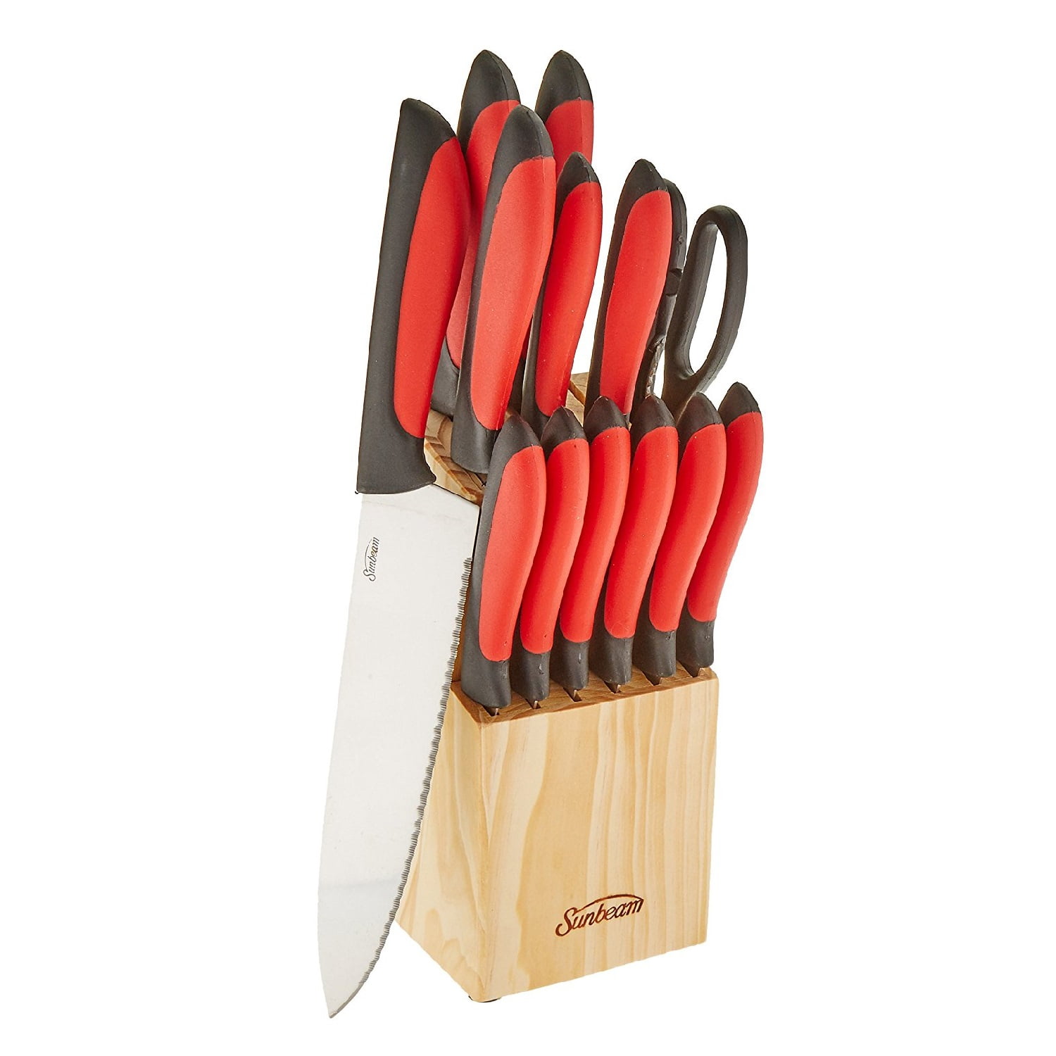 Sunbeam Durant 14 Pc. Knife Set, Red