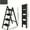 4 Step Ladder, variant on Three-Section Folding Step Ladder, Lightweight Household Storage Four-Section Ladder, Portable Step Stool, Suitable for Multi-Functional Uses in Home, Office, Warehouse, Retail Store.
