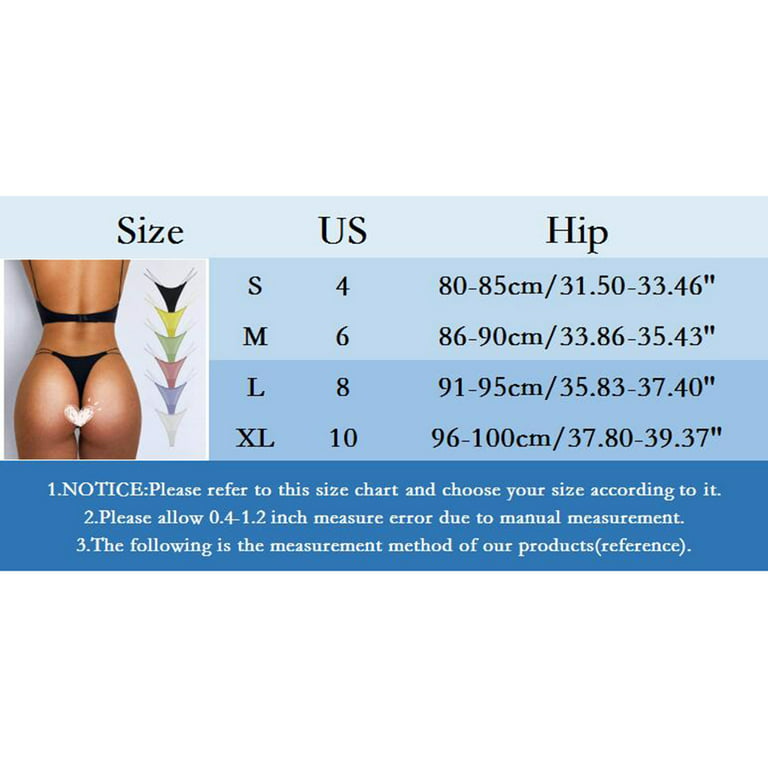 MRULIC panties for women Womens Solid Underwear V String Thong Panty  Lingerie Pink + L
