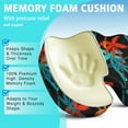 thumbnail image 5 of Premium Palm Trees Pattern Memory Foam Seat Cushion Ergonomic Chair Pad for Office Chair, Car, Airplane & Bleachers Sciatica, Tailbone Hip & Back Pain Relief - Chair Cushion for Long Office Workers., 5 of 5
