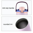 thumbnail image 5 of Meitianfacai Double-Wall Insulated Stainless Steel Water Bottle with Handle, 30oz Large Capacity Travel Mug, Leak-Proof Sports Drink Container (Purple), 5 of 6