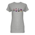 thumbnail image 1 of Cupcakes With Berries Shaped T-Shirt Women -Image by Shutterstock, Female Medium, 1 of 2