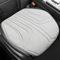 Car Seat Cushion, Breathable Mesh All Season Pad, Half Coverage White Comfortable Support for Car