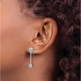 thumbnail image 3 of Sterling Silver Rhodium-Plated Turquoise Drop Dangle Earrings (Width 5.7) (Length 27) - Jbsp, 3 of 5