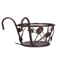 thumbnail image 5 of Hanging Flower Pot Rack Outdoor Plant Stand Railings Planter Containers Over The Rail Flower Pot Holder for Patio Garden Balcony,Hanging Flower Basket,Railing Planters Basket, 5 of 5
