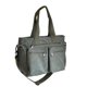 thumbnail image 1 of Bolso de hombro Minnieouse para mujer tela de pana plegable y fácil de llevar a rayas Verde militar, 1 of 6