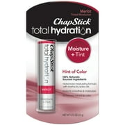 ChapStick Total Hydration Moisture + Tint Merlot Tinted Lip Balm Tube, 0.12 oz