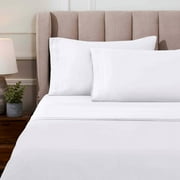 Superior Egyptian Cotton Deep Pocket 1000 TC Sheet Set, Olympic Queen, White