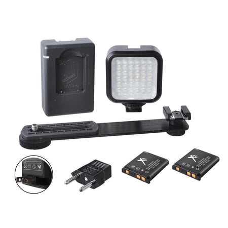 Compact LED Light Kit With Power Set For Canon EOS Rebel T7i SL2 77D