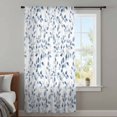thumbnail image 4 of Blue Eucalyptus Leaves Sheer Curtains 45 Inches Long, Watercolor Summer Botanical Vintage Light Filering Curtains, Breathable Simi Curtain Privacy Drapes for Kitchen Bathroom Small Window Treatment, 4 of 9