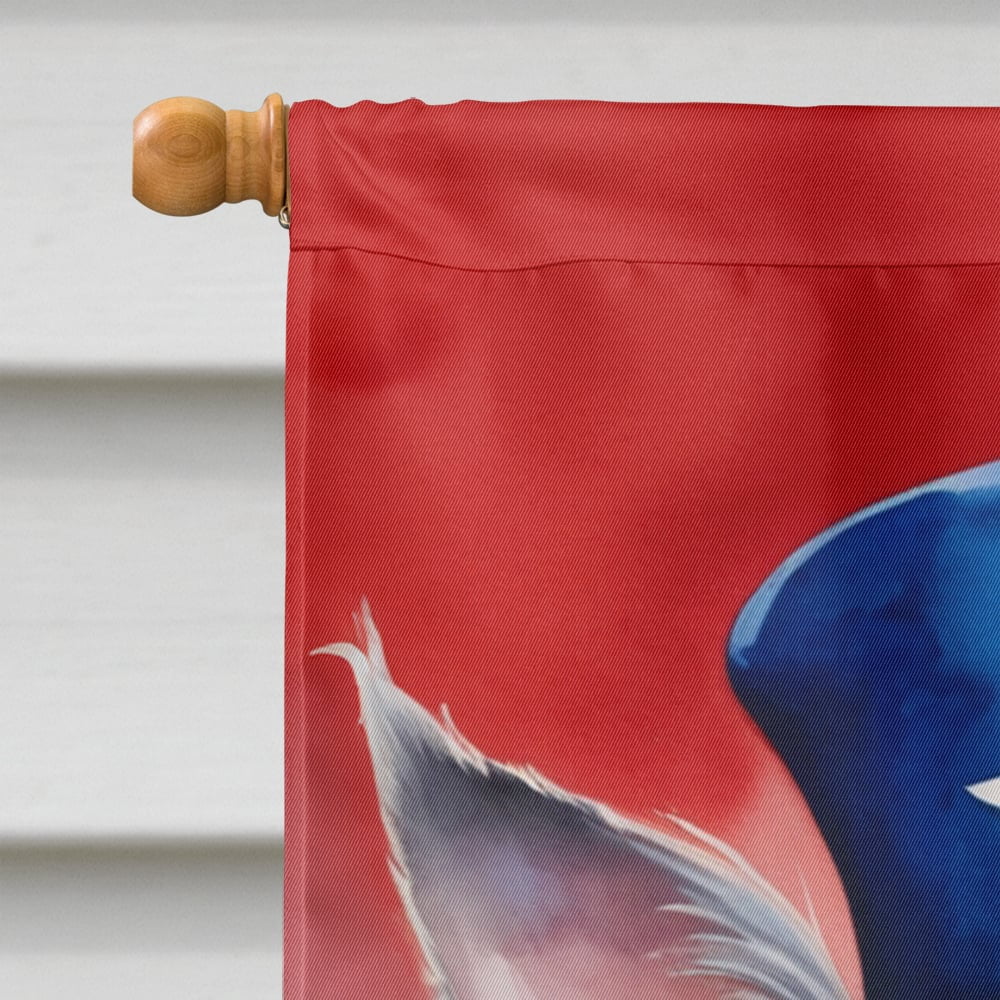 Chinese Crested Patriotic American House Flag 28 in x 40 in