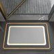 thumbnail image 1 of Granjero Gordo Alfombrilla de baño antideslizante de felpa mullida, accesorio de decoración para baño, 15 x 24 pulgadas (negro), 1 of 5