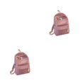 thumbnail image 3 of Electronicheart 1/2/3/5 Velvet Backpack Solid Color Stylish Easy Matching Large Capacity Student Girls Teenager Middle School Schoolbag Bag Pink 2PCS, 3 of 6