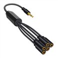 thumbnail image 3 of 1 A 5 Vías 3 Mm Divisor 1/8 Pulgadas TRS Cable, 3 of 3