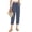 Black Navy Floral, variant on Fantaslook Womens Capri Pants Drawstring Casual Palazzo Trousers with Pockets Loose Floral Lounge Pants Pajama Bottoms