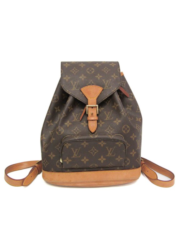 Pre-Owned Louis Vuitton Monogram Montsouris MM M51136 Women's Backpack Brown