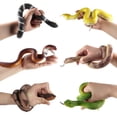 thumbnail image 2 of Trayknick Modèle de Serpent Faux Réaliste TPR Doux Serpent Vert Farce Effrayant Modèle Animal Réaliste Jouets Éducatifs pour Garçons Filles, 2 of 13