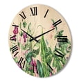 thumbnail image 3 of Designart 'Ancient Floral Tropical Leaves I' Tropical Wood Wall Clock, 3 of 5