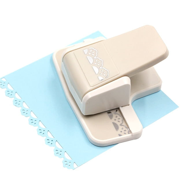 Graflsoa Lace Pattern Punch Tool for DIY Crafting, Card Making, and Scrapbooking with 9 Design Options, ABS and Zinc Alloy Construction, Compact Size 12x8.7x5.2cm, Random Color