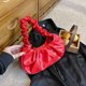 thumbnail image 2 of Bolso de hombro para mujer Cloud Underarm plisado Casual Tote Bolsos sólidos Rojo Sywqhk Para Estrenar, 2 of 5