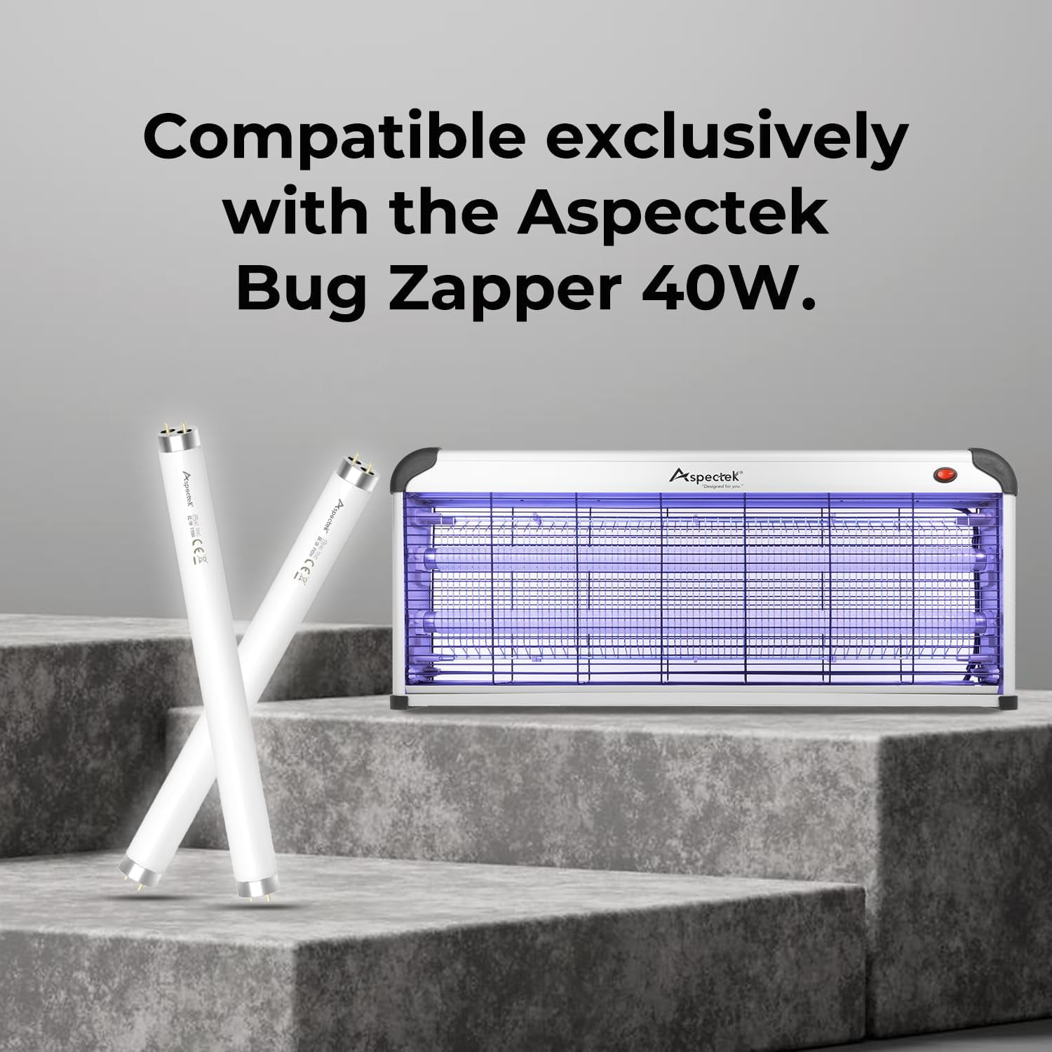Aspectek Indoor Long Lasting Electronic Insect Killer, White, 2 Count