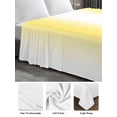 thumbnail image 6 of Lemon Yellow White King Size Flat Sheet, Wrinkleproof & Fadeproof Cooling Flat Bed Sheet Only, Gradient Vertical Stripes Geometric Breathable Soft Bedding Top Sheets 105 x 98 Inches, 6 of 8