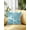 Cyan, Blue, White, variant on Outdoor Pillows Waterproof, Pink Monstera Deliciosa Throw Pillows with Inserts Included, Summer Botanical Tropical Indoor Outdoor Decorative Lumbar Pillow for Bed/Couch/Patio 12"x20", 1Pcs