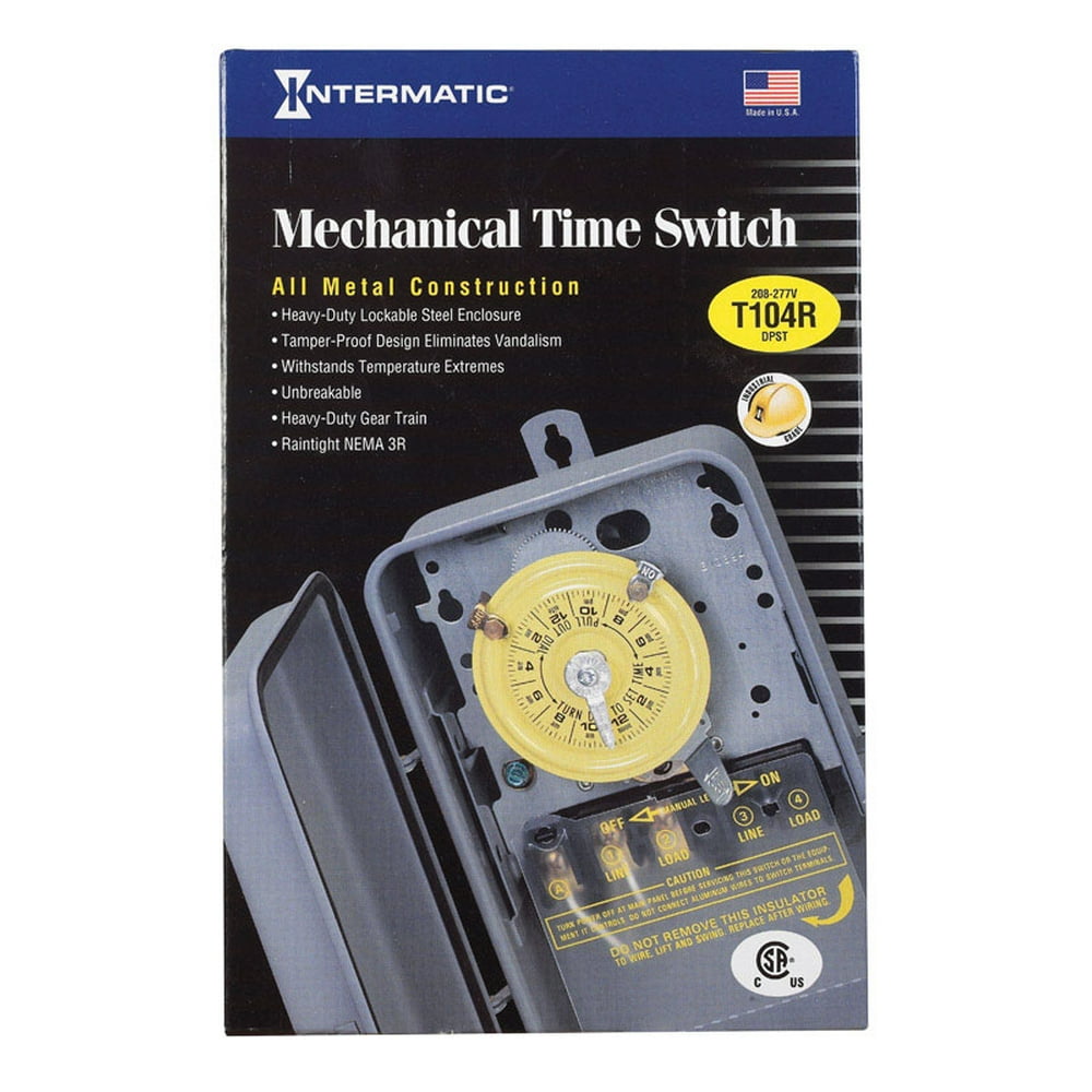 Intermatic Indoor and Outdoor Mechanical Timer Switch 208277 volt Gray Intermatic Indoor and Outdoor Mechanical Timer Switch 208277 volt Gray