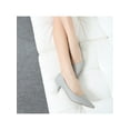 thumbnail image 5 of Zodanni Ladies Comfort Heels Party Anti-Slip Kitten Heel Lightweight Fashion Slip On Pumps Grey 4.5, 5 of 9