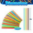thumbnail image 3 of Juego Hi-Q Pick Up Sticks: ¡41 Palitos De Plástico De Colores Brillantes De 7 Pulgadas En Lata De Almacenamiento Para Todas Las Edades!, 3 of 5