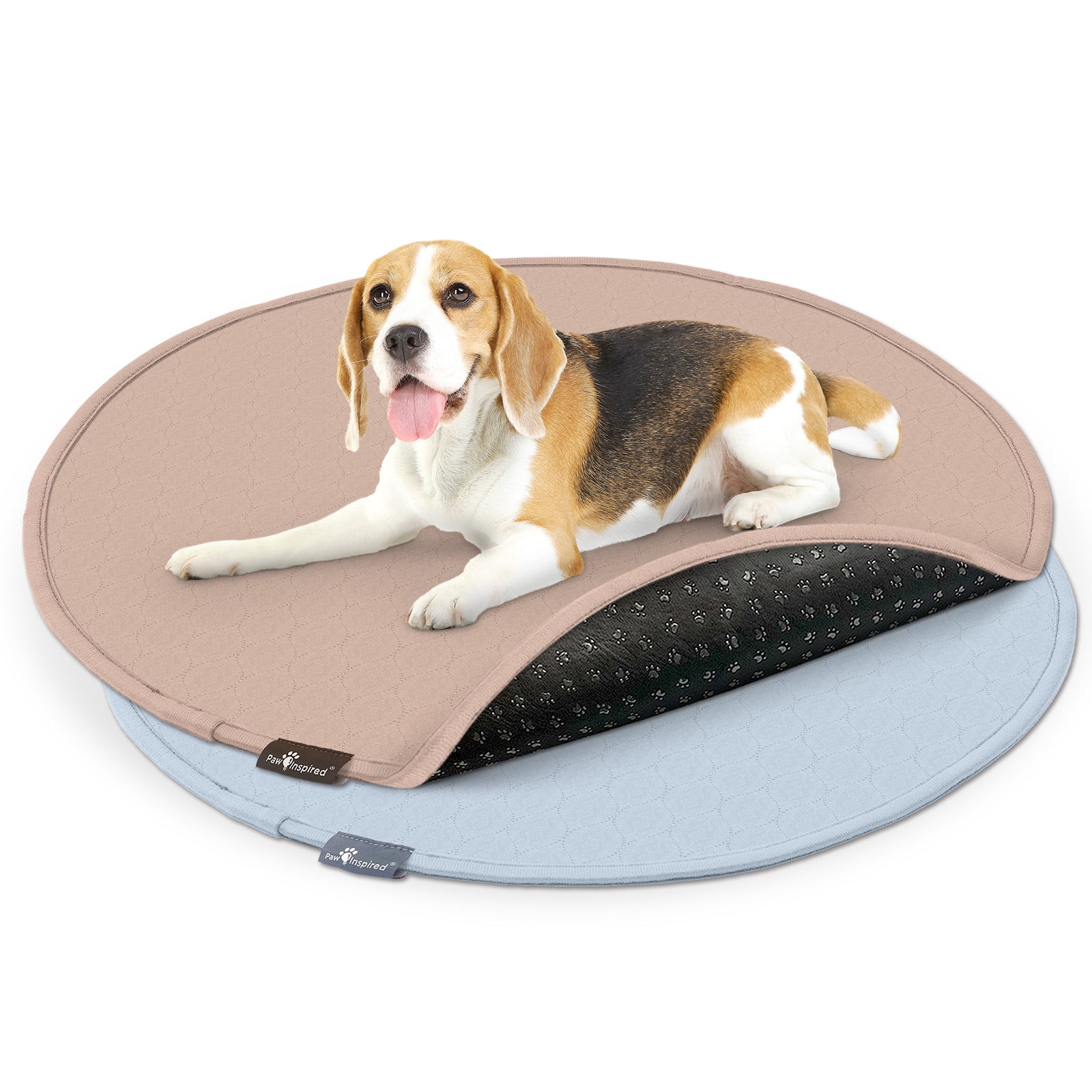 Paw Inspired 36” Washable Round Dog Pads Whelping Box Pads Mat Pee Pads