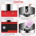 thumbnail image 3 of ROVSUN Cotton Candy Machine Maker 21 Inch Stainless Steel Bowl, Electric Candy Floss Maker Machine w/Sugar Scoop and Large Storage Drawer for Commercial Home Party Carnival, Red, 3 of 8