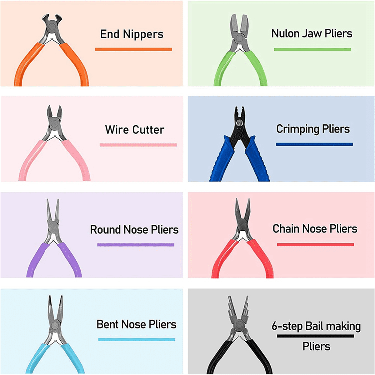 Jewelry Pliers, 16Pcs Jewelry Making Pliers Tools, Jewelry Making Pliers Tools, for Jewelry Repair, Wire Wrapping
