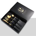 thumbnail image 1 of Gold Dinnerware Set Stainless Steel Tableware Set Knife Fork Spoon Flatware Set Dishwasher Safe Cutlery Set Gift Box_Gift Of G, 1 of 3