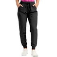 thumbnail image 2 of RXIRUCGD Women's High Waisted Drawstring Wide Leg Ankle Strap With Pocket Work Pants, Black, Size: 2XL, 2 of 7