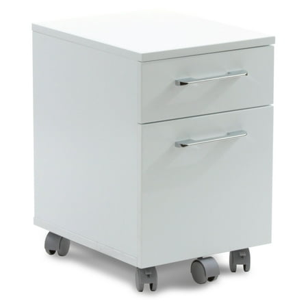 unique furniture 2 drawer mobile file cabinet - walmart