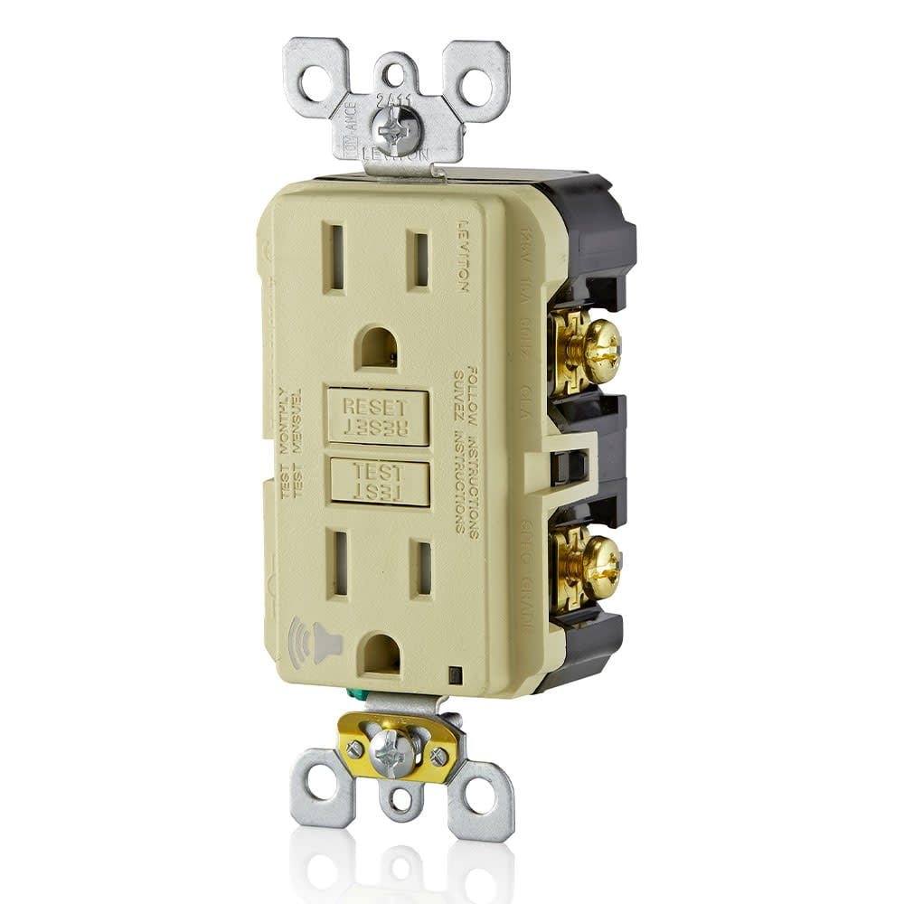 Leviton GFTA1-I Gfta1-I 15 Amps 125 V Ivory Audible Outlet 5-15R