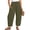 #05Army Green, variant on Women's Linen Wide Leg Pants Summer 2026 Casual Loose Beach Vacation Baggy Palazzo Barrel Pant with Pockets Green 2XL