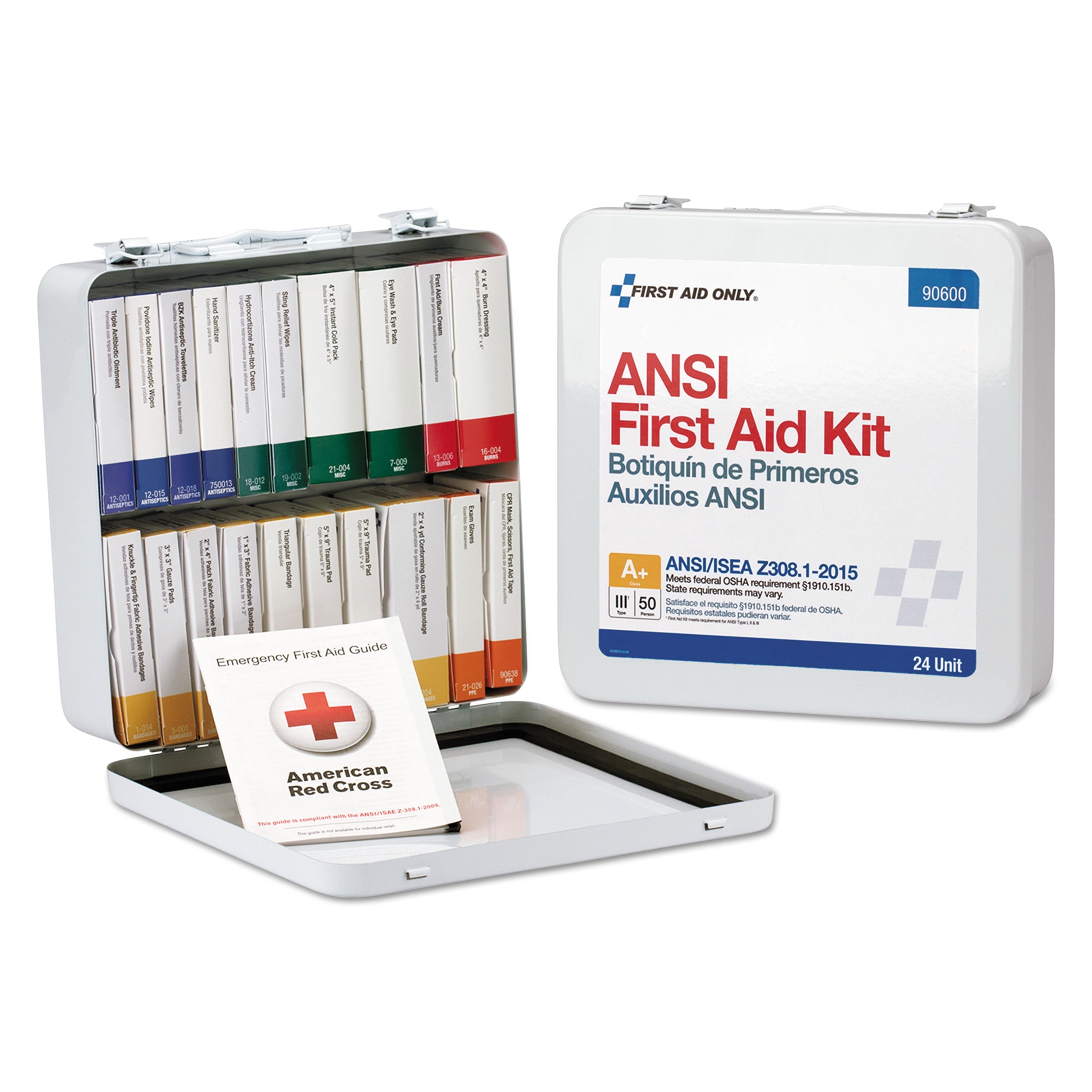 First Aid Only Unitized ANSI Class A Weatherproof First Aid Kit for 50 People, 24 Units