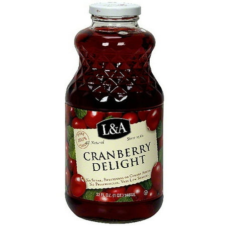 L&A Cranberry Delight Juice, 32 oz (Pack of 6)