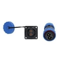 thumbnail image 1 of Waterproof Connector Square 4 Holes IP68 Aviation Power Socket 250V 45A for Cable Wire LP282 Pin, 1 of 10
