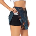 thumbnail image 3 of Lsque Cowboy Boots Under Starry Sky Printed Women's Running Shorts with Liner Pockets,Elastic Quick Dry Workout Athletic Gym Yoga Shorts,Womens High Waist Shorts-X-Large, 3 of 9