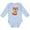 AE-Light Blue, variant on Cute Hipster Fox Boys or Girls Long Sleeve Baby Bodysuit