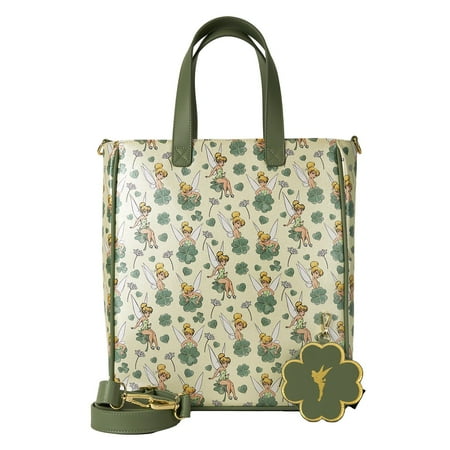 Loungefly Disney Tinker Bell 4-Leaf Clover Tote Bag with Coin Bag